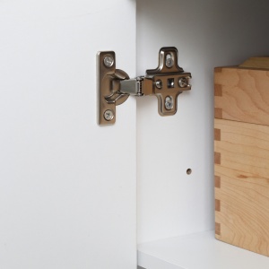 Dulap modern pentru depozitare, dulap decorativ cu sertar, 2 usi pentru dormitor, living, hol, gri deschis - Img 8