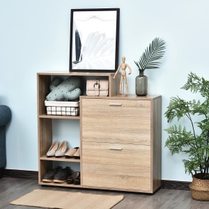 Dulap Pantofi Design Modern 20 Perechi pentru Hol in Lemn 101,5 x 25,5 x 98 cm - Img 2