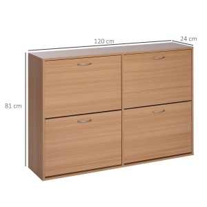 Dulap Pantofi Lemn 120×24×81 cm – 24 Perechi, Hol sau Dormitor - Img 3