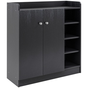 Dulap Pantofi Negru – 2 Usi Basculante, 83×30×90 cm - Img 1