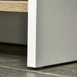 Dulap pentru lavoar pentru baie, 77x45x60cm, alb si culoarea lemnului - Img 9
