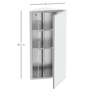 Dulapior Colt Baie – Otel cu Oglinda 60×30×18,4 cm - Img 3