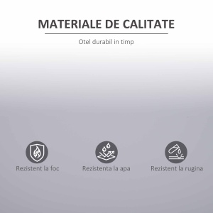 Dulapior Documente – Otel Gri 80×40×92,5 cm cu inchidere - Img 4