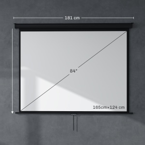 Ecran de Proiecție 84", Format 4:3, Unghi de 160° și Montare pe Tavan sau Perete, Negru - Img 3