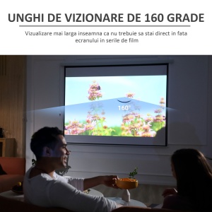 Ecran Proiector 120” – Motorizat, Alb, Ideal Home Cinema - Img 5