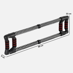 Extensor pentru Piept cu Rezistență Reglabilă între 10-80kg, 80x22x5 cm, Negru - Img 3