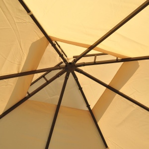 Foisor de Gradina Impermeabil 3 x 3m cu 4 Panouri Laterale Bej - Img 8