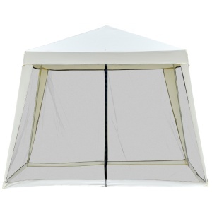 Foisor de Gradina Impermeabil cu Plasa Tantari Bej 3 x 3 x 2.35 m - Img 1