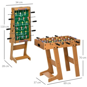 Fotbal- Biliard pliabil compact din lemn cu 18 jucatori, 69x37x70cm - Img 3