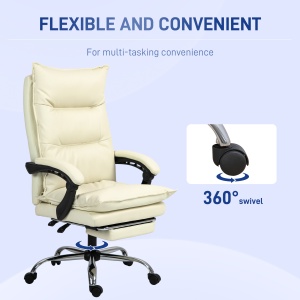 Fotoliu Birou Negru – Rabatabil, Suport Picioare & Ergonomic - Img 6