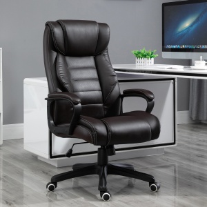 Fotoliu de Birou cu Functie de Masaj Ergonomic si Dirigential din Piele Ecologica Neagra - Img 2