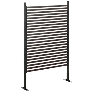 Gard Modular Autoportant pentru Grădină din Oțel, 93x22x150 cm, Maro - Img 1