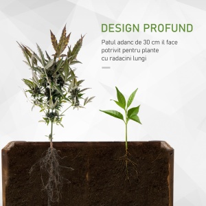 Ghiveci Rectangular pentru Plante din lemn de Brad, 70x35x30cm - Img 4