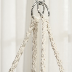 Hamac de gradina Boho Chic Scaun Suspendat pentru Interior si Exterior Crem - Img 7