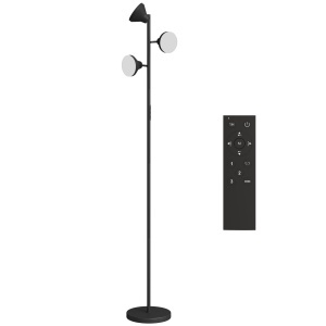 Lampă de Podea cu 3 Capete Reglabile Independent Φ25x170 cm Negru