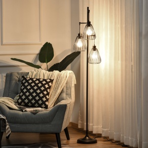 Lampa de podea Lampă cu picior Design vintagecindustrial din metal culoare negru - Img 2