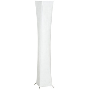 Lampă de Podea Modernă cu Întrerupător de Picior, din Oțel și Plastic, 25x25x129 cm, Alb și Argintiu