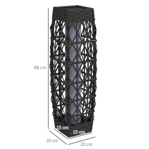 Lampă Solară de Grădină cu Iluminare LED și Aprindere Automată, 20x20x68 cm, Gri - Img 3