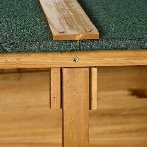 Magazie de Gradina din Lemn cu 2 Usi cu Taburet Inalt cu 2 Rafturi si Acoperis Hidrofug, 140x75x157 cm - Img 7