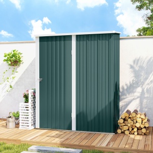 Magazie de Grădină pentru Unelte din Oțel Laminat 161,5x94,5x196cm, Verde - Img 8