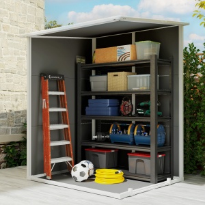 Magazie din Metal pentru Gradina, Gri - Img 8