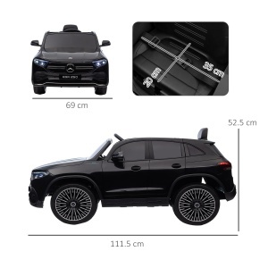 Mașină Electrică pentru Copii 3-8 Ani cu Telecomandă și Claxon, Negru, 111.5x69x52.5 cm - Img 3