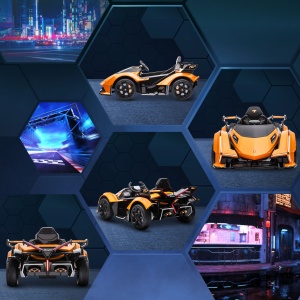 Masina Electrica pentru Copii, Automobil Lamborghini cu Telecomanda, Faruri LED si Muzica - Img 8