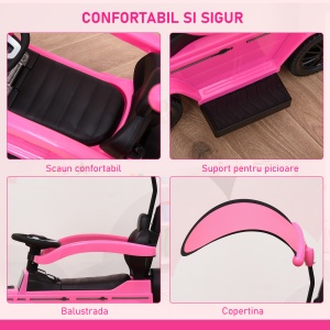 Mașină Jucărie pentru Copii cu Acoperiș Mercedes-Benz G350 Roz - Img 5