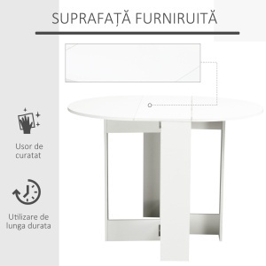 Masuta Pliabila Pranz Masa Consola Economiseste Spatiu pentru 2 Persoane - Img 5