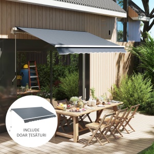 Material de Înlocuire pentru Copertină Retractabilă, 282x250 cm, Gri - Img 2