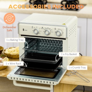 Mini Cuptor 5-in-1, Capacitate 20 L, 1400W, 1 Grătar, 1 Tavă, Timer 60 Min - Img 6