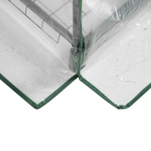 Mini Sera pentru Plante cu 5 Etajere din Otel cu Copertina din PVC, 69x49x193cm - Img 7