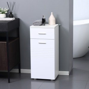 Mobilier Baie din Lemn cu Sertar si Dulapior 1 Usa cu Polite, 35x30x77,5 cm - Img 9