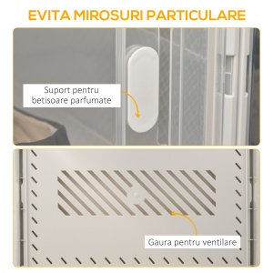 Mobilier pentru organizarea incaltamintei cu gauri de ventilare, 8 cuburi, 28x36x21cm din Plastic PP, Alb si transparent - Img 5