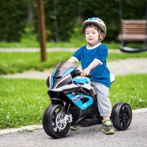 Motocicleta BMW HP4 pentru copii 18-60 luni ,cu 3 Roti, muzica, Licenta,6V,Albastru - Img 2