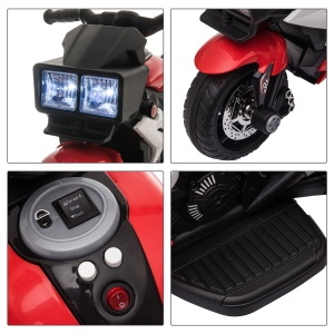 Motocicleta Electrica 6V – Copii 3–5 ani, Rosie cu Lumina & Sunet - Img 9
