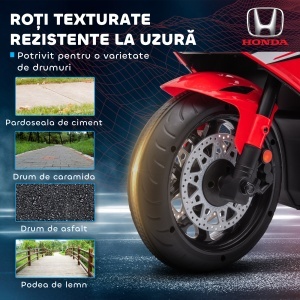 Motocicleta Electrică Copii 6V 3 km/h pentru Copii 3-5 ani - Roșie - Img 4