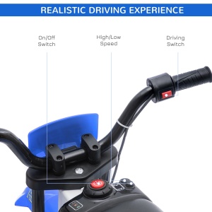 Motocicleta Electrica pentru Copii Baterie 12V Reincarcabila si Rotite Albastru inchis - Img 5
