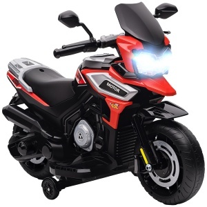 Motocicletă Electrică pentru Copii cu Oglinzi și Suporturi pentru Picioare, 85.5x44.5x56 cm, Roșu