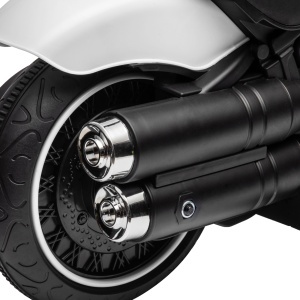 Motocileta Electrica de 6V cu Roti de Antrenament, Motocicleta Electrica Alimentata cu Baterii pentru Baieti si Fete, cu un Singur Buton de Pornire, Pedala, Far, pentru 18-36 luni, Albastru - Img 9