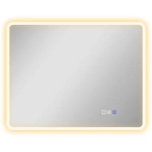 Oglindă de baie LED bluetooth 70 x 90 cm interruptor tactil lumină reglabilă 3 culori anti-abur memorie argintiu - Img 1