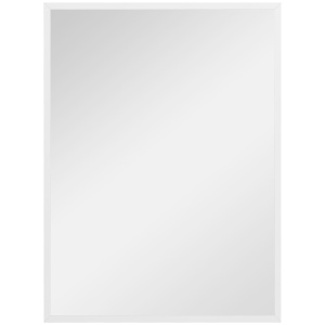 Oglindă de Perete Dreptunghiulară cu Cârlige, din Sticlă și MDF, 60x80 cm, Alb