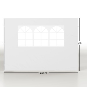 Panouri Laterale pentru Foișor Pop-Up, 3x2m, Alb - Img 3