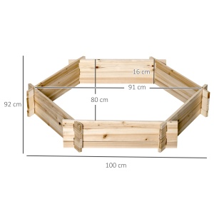 Pat de Gradina fara Baza si cu Structura de blocare, din Lemn, 100x92x16cm - Img 3