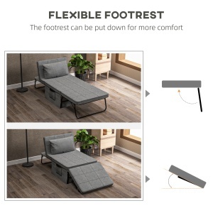 Pat Pliabil 4‑in‑1 – Spatar Reglabil 5 Nivele, 188×75×38 cm - Img 6