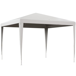 Pavilion de Grădină 3x3 m Portabil cu Acoperire Anti UV, Alb - Img 1