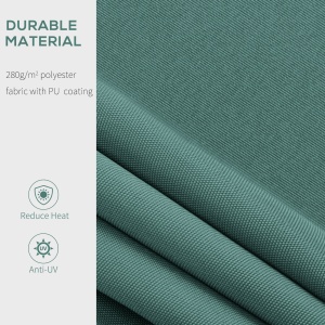 Perdea de Soare Rulanta Manuala de Perete Tesatura de Poliester 2.5 × 2m Verde - Img 4