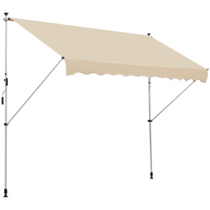 Perdea Soare Infasurata Usor de Transportat Bej 300x150cm - Img 1