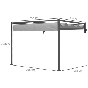 Pergola Inclinata cu Acoperis Retractabil - Img 3