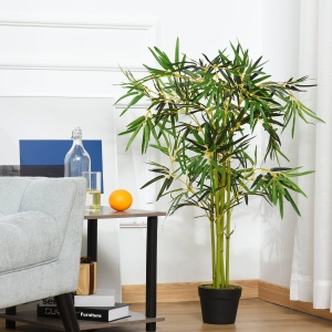 Planta Artificiala de Bambus cu Ghiveci Inclus pentru Interior si Exterior 120cm - Img 2